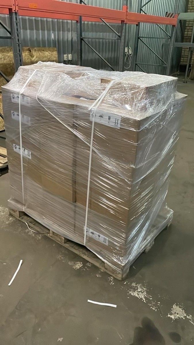 Pallet wrapped for transport